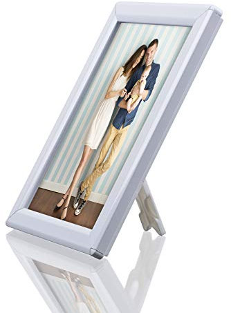 DISPLAY SALES Klapprahmen Opti Frame DIN A6 in weiß | Wechselrahmen mit 14 mm Profildicke | Plakatrahmen Posterrahmen