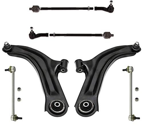 2x Querlenker 2x Koppelstange 2x Spurstange Vorderachse für Renault Clio Grandtour KR0/1 Clio II Kasten SB0/1/2 Clio III BR0/1 CR0/1 Modus/Grand Modus F/JP0