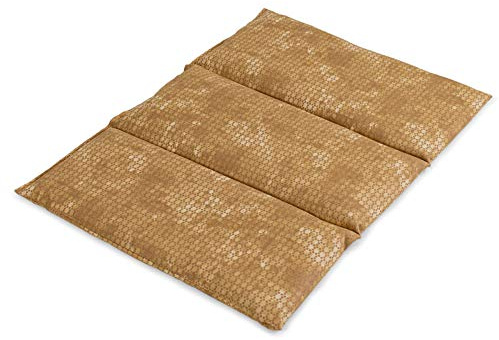 Coussin aux graines de colza - Taille 40x30-3 compartiments - batik or - Coussin thermique - Coussin aux graines - Compresse froide -