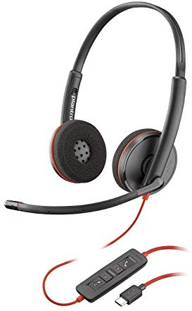Plantronics Blackwire 3200 Stereo Corded UC Headset With USB-C Connectivity (Renewed)