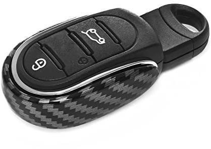 Heinmo für Cooper S Countryman F54 F55 F56 F57 F60 Schlüsselschale Schlüsselanhänger Schlüsselabdeckung Kettenseil Schlüsselbundlegierung Zubehör (A Carbon U Style)