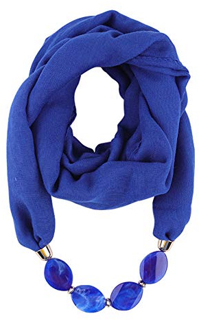 Asudaro Damen Tücher Halskette Modeschmuck Anhänger Schals Sonnenschutz Jahrgang böhmischen Stil Kette Quasten Schal Halskette Halstücher Bekleidung Elegante Schal Wrap Pashminas 180 x 48CM