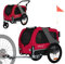 DOGGYHUT® Premium M Hundeanhänger 2-in-1 Hundebuggy & Jogger Fahrradanhänger für Hunde bis 23kg
