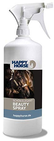 Happy Horse Beauty Spray 500ml + Sprühkopf – Mähnenspray für Pferde mit Langzeitschutz | Glanzspray für Mähne, Schweif & Fell – leichte Kämmbarkeit & weniger Knoten - Made in Germany