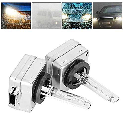 EVGATSAUTO Xenon-Scheinwerferlampen, 2 Stück D1S 35W 6000K Auto-Frontscheinwerfer Xenonlampen-Ersatzlampen