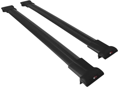 MDAK Kompatibel mit Volkswagen T5 Transporter 2003-2015 Fly Model Relingträger Dachträger Auto Gepäckträger Schwarz Aluminium 2 Stangen
