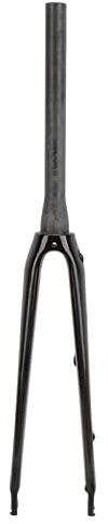 OUKENS Fahrradgabel, starre Fahrradgabel aus Vollcarbon, Rennradgabel, Schnellspanner für Scheibenbremse(UD Brillant)