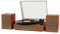 Giradischi in vinile con altoparlanti esterni, giradischi Bluetooth a 3 velocità per dischi in vinile, giradischi vintage con trasmissione a cinghia con altoparlanti stereo e arresto automatico,
