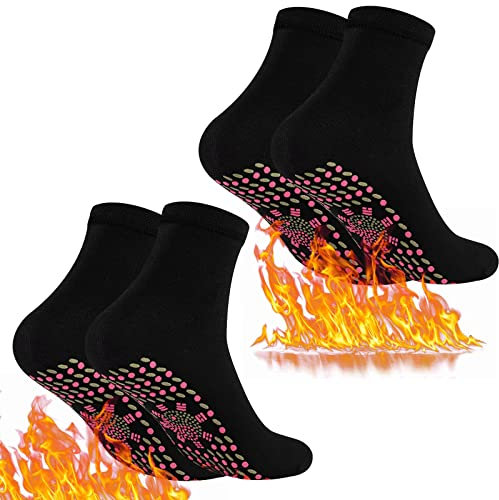 HASAIKA® 2 Paar Selbstheizende Socken, Turmalinsocken, Winter Heizsocken, Beheizbare socken,Winter Warme Fußsocken für Damen Herren Outdoor Skifahren Wandern Camping Laufen