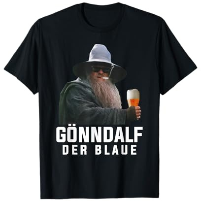 Gönndalf der Blaue Biertrinker Saufen Bier Beer T-Shirt