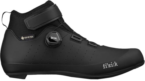 Fizik Tempo Artica GTX Gore-Tex, Road Cycling Waterproof Winter Shoes, Black, 7.5