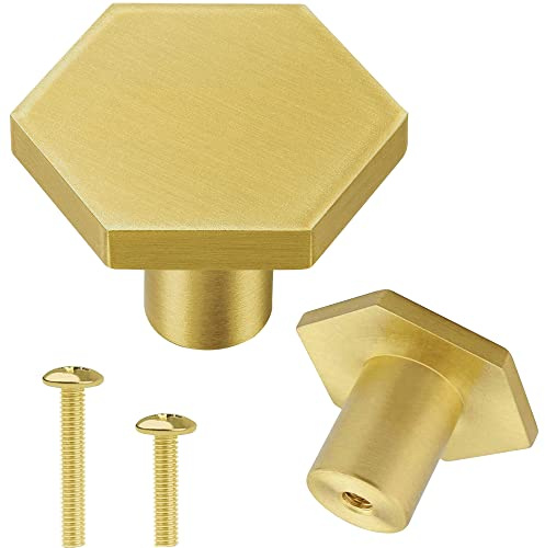 Vandicka Lot de 8 Boutons de Meubles en Laiton Massif 35 x 20 mm