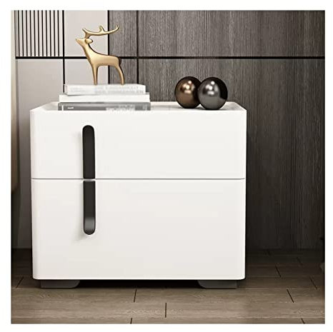 Table de chevet Table de chevet simple et moderne Piano Laque Armoire de chevet en bois Armoire de rangement au sol entier Table d'appoint, Blanc Chevet de lit ( Color : Left , Size : L50xD40xH50cm )