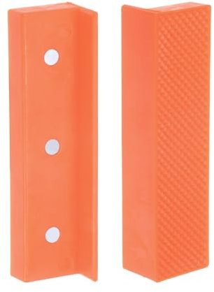 sourcing map Ganasce magnetiche da 10,2 cm, con scanalature in morbido nylon, multiuso, protezione per la lavorazione del legno, gioielli e impianti idraulici, giallo