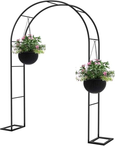 WCQSYY Arco De Jardin para Plantas Arco De Hierro Forjado para Plantas Trepadoras Arco De Rosales para Plantas Trepadoras,Blanca,W1.8M*H2.2M
