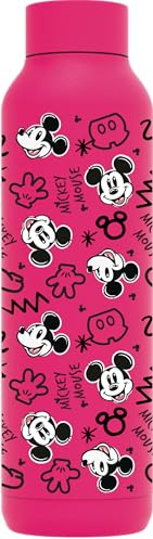 Quokka Borraccia termica in acciaio inox solido Raspberry Pink 630 ml Mickey Pop
