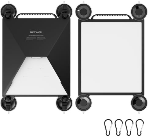 NEEWER Sugkoppsfäste för bil, kompatibel med Starlink Mini, 2-i-1 satellitmonteringssats och skyddande silikonfodral med starka sugkoppar för bilfönster, soltak, husbilar, båt- och bilresor, ST91 | 2 i 1 satellite monteringssats, skyddande silikonfodral, starka sugkoppar för Auto WiNDow, Sunroof, RV, båt, vägresa