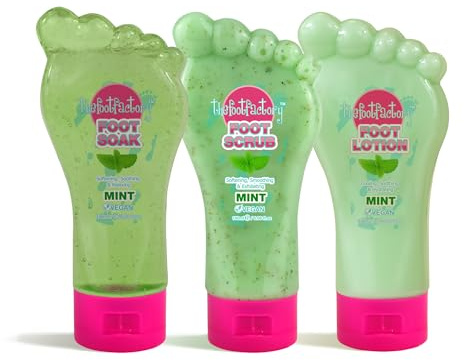 The Foot Factory Soak Lotion Scrub Mint Kit – Bundled by Smart Cutie