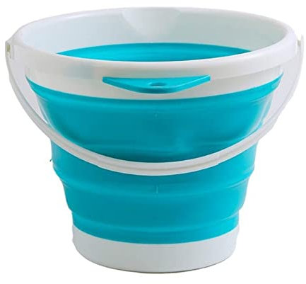 Seau à serpillière Pliable de 10 L, Portable, en Silicone, Rond, pour Voyage, pêche, Anti-éclaboussures, Gain de Place, Livraison Rapide