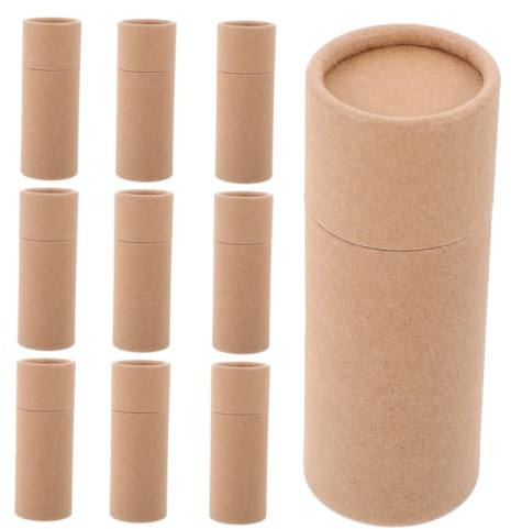 TOPBATHY Tubos de Papel Kraft Marrón Tapa and Almacenamiento de Té 20 Cajas de Cartón Redondas Diseño Elegante y Multifuncional para Regalos para Eventos Obsequios
