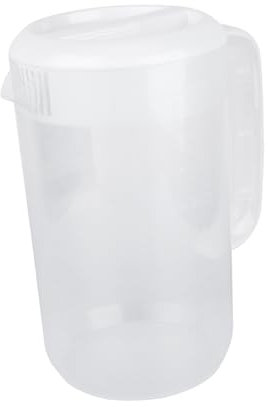 Mikinona Jarra de Plástico Tapa de 4 Litros, Resistente Fugas, para Té, Leche y Jugos en Uso Doméstico