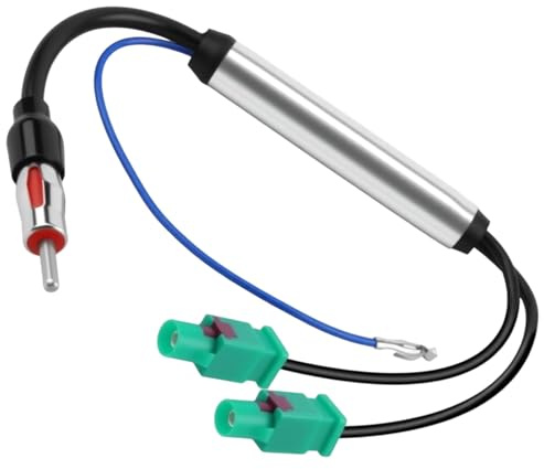 30cm Utoradio Antennenadapter Fakra Splitter Dab Ukw, Doppel Fakra Dab Splitter Autoradio Mit Phantomeinspeisug Kompatibel Mit Volkswagen Audi Vw Skoda BMW Fahrzeug Auto Audio Radio Stereo