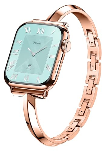 Missair smalt metallarmband kompatibelt med Apple Watch 42 mm 41 mm 40 mm 38 mm 46 mm 45 mm 44 mm, dam elegant 316L rostfritt stål, armband för Apple Watch 11 10 9 8 7 6 5 4 3 SE, 42mm(Series 3)/44mm