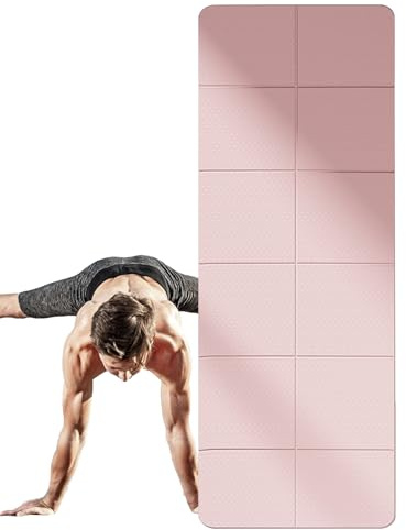 Estera de entrenamiento plegable, Esterilla de yoga plegable - Esterilla portátil para gimnasio en casa,Almohadilla de entrenamiento para yoga, pilates, entrenamientos en casa y ejercicios de piso, 72
