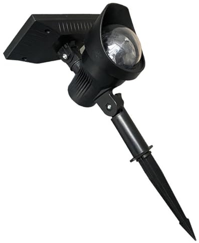 Solar Spotlight Lights Outdoor - LED Solar Spotlight, Weatherproof Construction, Easy Installation, Compact Design | Christmas Decoration for Outdoor Party, Driveway, Wall, Affi
