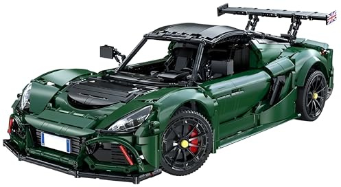 CADA C61511W Technik Auto für CADA Lotes Exige Cup 430, 1:8 Groß Auto Modellbausatz, 3730 Teile MOC Klemmbausteine Rennauto Set, Automodell Sammlerstück für Autofans, Keine Originalverpackung