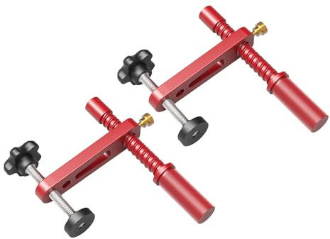 Serre Joint Menuisier en Aluminium, Serrage Ajustable 19mm, Lot de 2 - Durable et Polyvalent, Idéal pour Bench Dogs et Outillage de Menuiserie