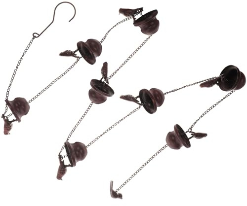 YARNOW Regenkette aus Metall 2,4m Wetterfeste Dachrinnenkette mit Rostschutzlack Dekorative Regenableitung für Garten und Terrasse