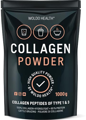 Collagen Pulver aus Weidehaltung Hydrolysat 1 kg - Protein wasserlöslich & geschmacksneutral