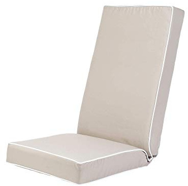 Alfresia Garden Chair Cushions with Back, Extra Thick Padded Seat Pads, Non Slip Tie On Dining Kitchen Patio Rattan Outdoor Replacement Cushion for Furniture