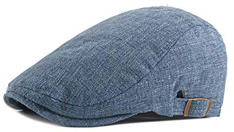 RUICHENG Schirmmütze Herren Sommer Leinen Kappe Flat Cap Schiebermütze