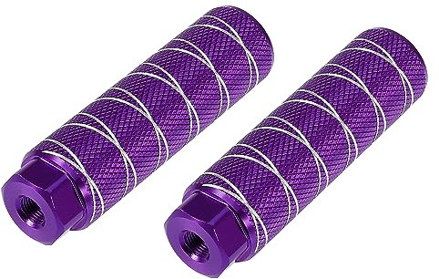 X AUTOHAUX 1 Paar Achse Hintere Fußrasten für BMX MTB Bike Fit 3/8 Zoll Achsen lila