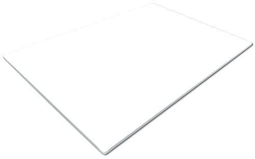 White Glass Chopping Board | Worktop Saver - 50 x 40cm