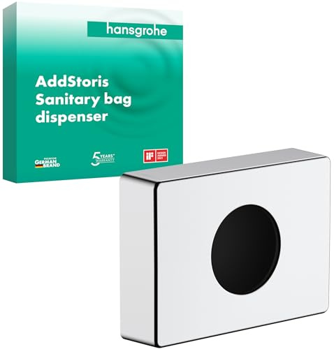 hansgrohe AddStoris - Hygienpåsarhållare, Dispenser för sanitetspåsar, Dispenser för hygienpåsar, väggmonterad, dolt fäste, Badrumstillbehör, krom, 41773000