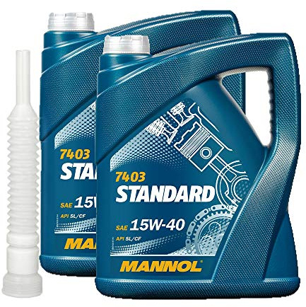 MANNOL 2 x5l, 7403 Standard 15W-40 Öl + Ausgießer