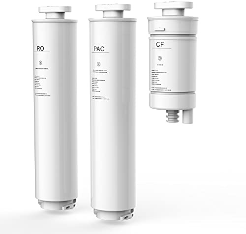 Set di Filtri Dell'acqua di Ricambio Neues Wasser Group - Sistema Mobile ad Osmosi Inversa Senza Collegamento Idrico Fisso, Sedimenti Pac e Set di Filtri al Carbone Cf Con Membrana