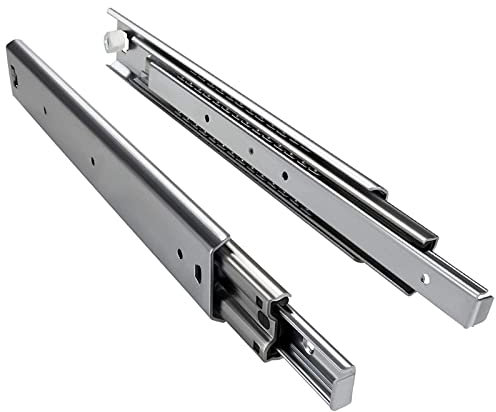 KÖNIG Vollauszug Schubladenschienen KVA-53-100-NF, 950mm, Schubladenauszug mit Kugelführung 53mm, Innenschiene trennbar, Tragkraft bis 100kg, verzinkte Oberfläche gegen Korrosion, 1 Paar (2 Stück)