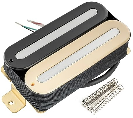Artec HXTN Super Power Dual Hot Rail Cerámico Pastilla Humbucker Mástil Pickup 10K para Guitarra Eléctrica, Zebra