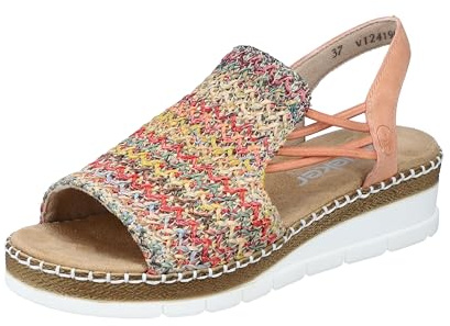 Rieker Women's V1241 Sandals, multicoloured, 8 Women