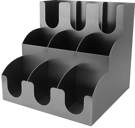 jerss Dispensador Vertical de Tazas de café, Tienda de té de la Leche para Mostrador Organizador para Cubierta de Soporte para Bastidores de Condimentos de Caja