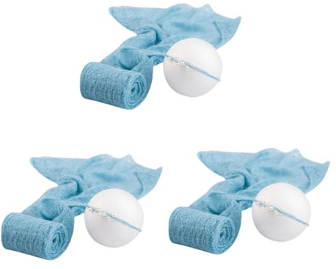 ibasenice 3stücke Mohair Wrap Set Mit Headdress Kreative Fotorequisiten Für Neugeborene Weicher Wasserblau Für Babyfotografie Und Unvergessliche Erinnerungen