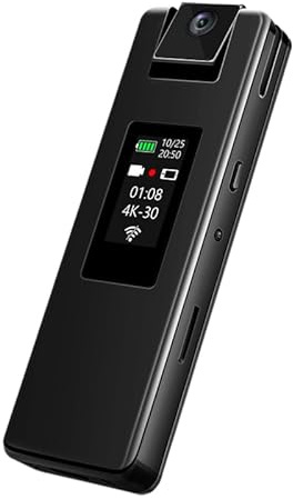 HopeGem Videocamera FHD 3840×2160P 4K – Mini Cam Portatile Sportiva – Punto di accesso WIFI P2P – Time Lapse al rallentatore 2X – Rilevamento Del Movimento – APP Italiana(4K)