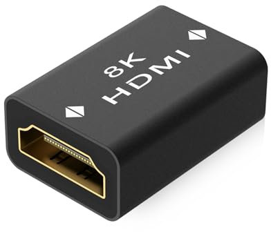 LEENUE HDMI Kupplung 8K, HDMI Verlängerung 2.1 Verbinder Buchse auf Buchse, Adapter Unterstützung 8K@60Hz, 4K@120Hz UHD HDR eARC 3D Dolby, für Laptop, HDTV, PC, Monitor, Roku TV, 1 Stück