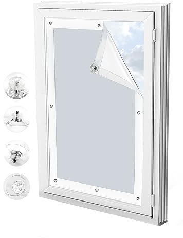 XtraCare Tenda oscurante per finestra, senza fori, 100% oscurante per finestra, grigio, 48 x 93 cm (F06)