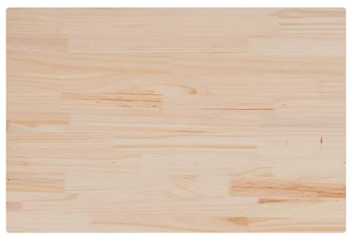vidaXL Table Top 80x50x2.5 cm Rectangular Solid Wood Pine