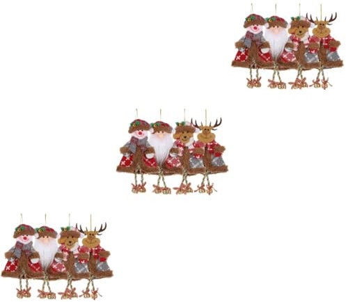Cabilock 12 STK Weihnachtsbaum-Anhänger Elch zum Aufhängen Weihnachtsfeierverzierung Weihnachtsanhänger weihnachtsdeko christbaumfiguren Schmuck für Weihnachten Weihnachtsbaum Stoff